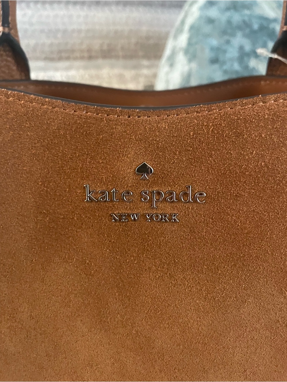 Kate Spade Large Suede Dumpling Satchel Bag w/ Removable Strap - Picture 3 of 9